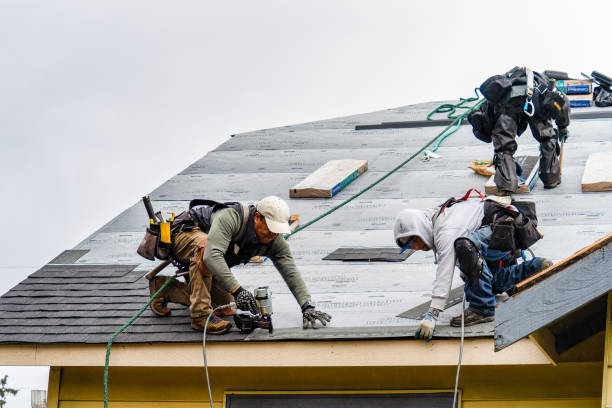 Professional Gutter Installation technician working in Central, TN
